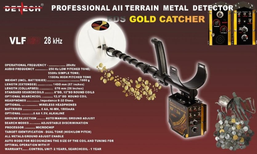 Detech Eds Gold Catcher (6'' ve 10'' Başlıkla)